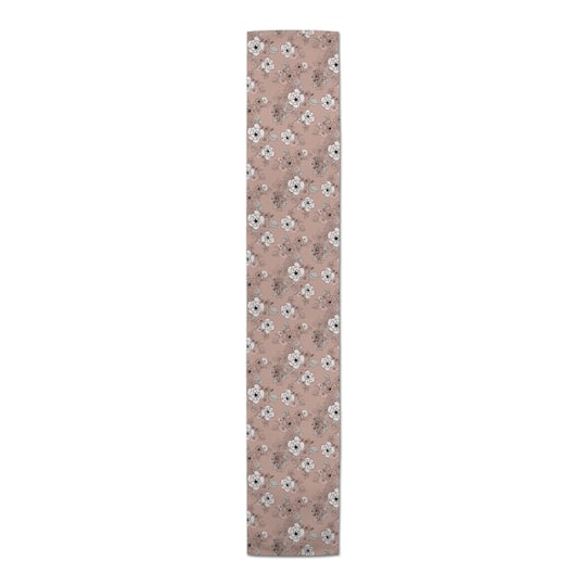 90" Intricate Floral Cotton Twill Runner